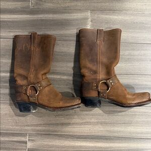 Frye Brown Leather Western Boots